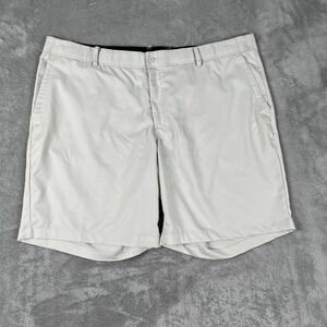 Nike Dri Fit Golf Shorts Mens 46 Gray Standard Fit Polyester Flat Front